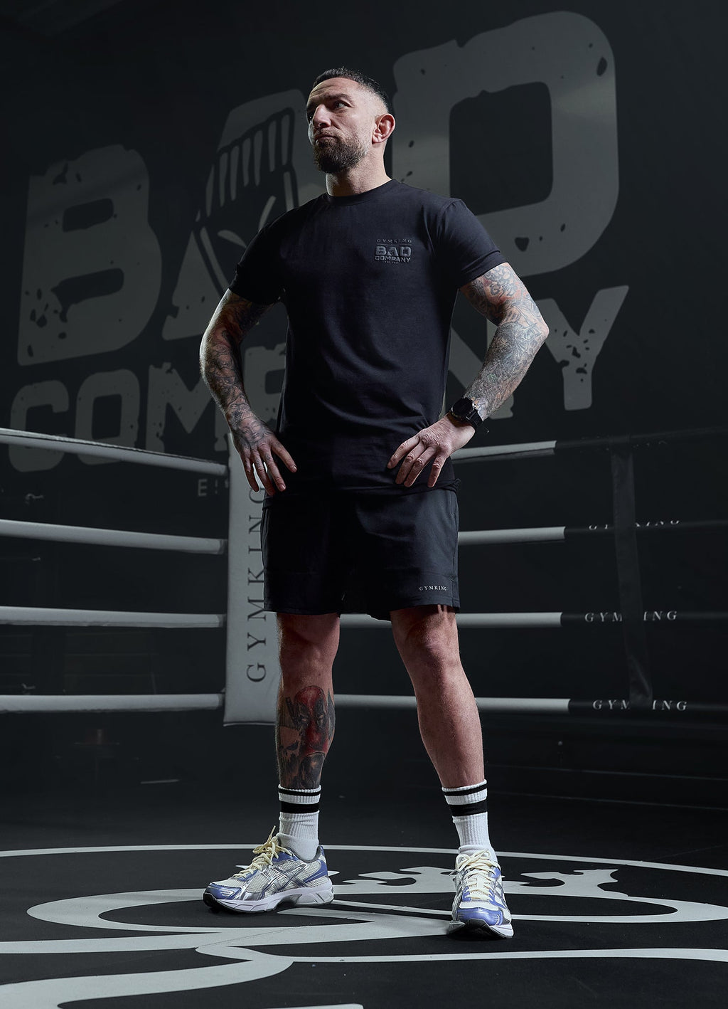 Gym King Bad Company Jersey Tee - Black/Black