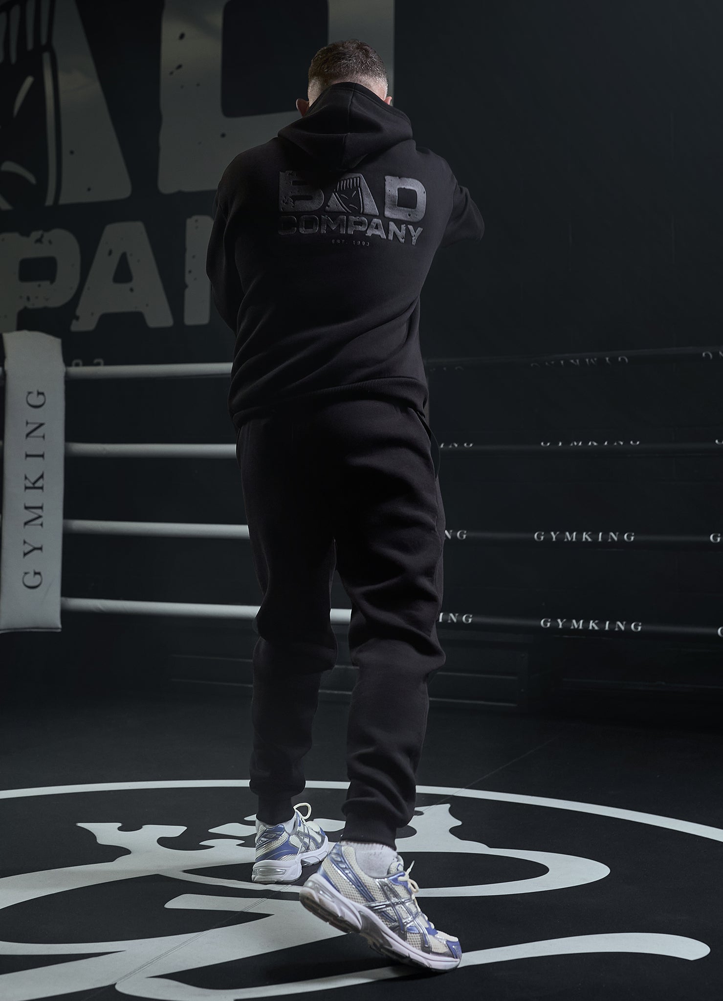 Gym King Bad Company Fleece Hoodie - Black/Black
