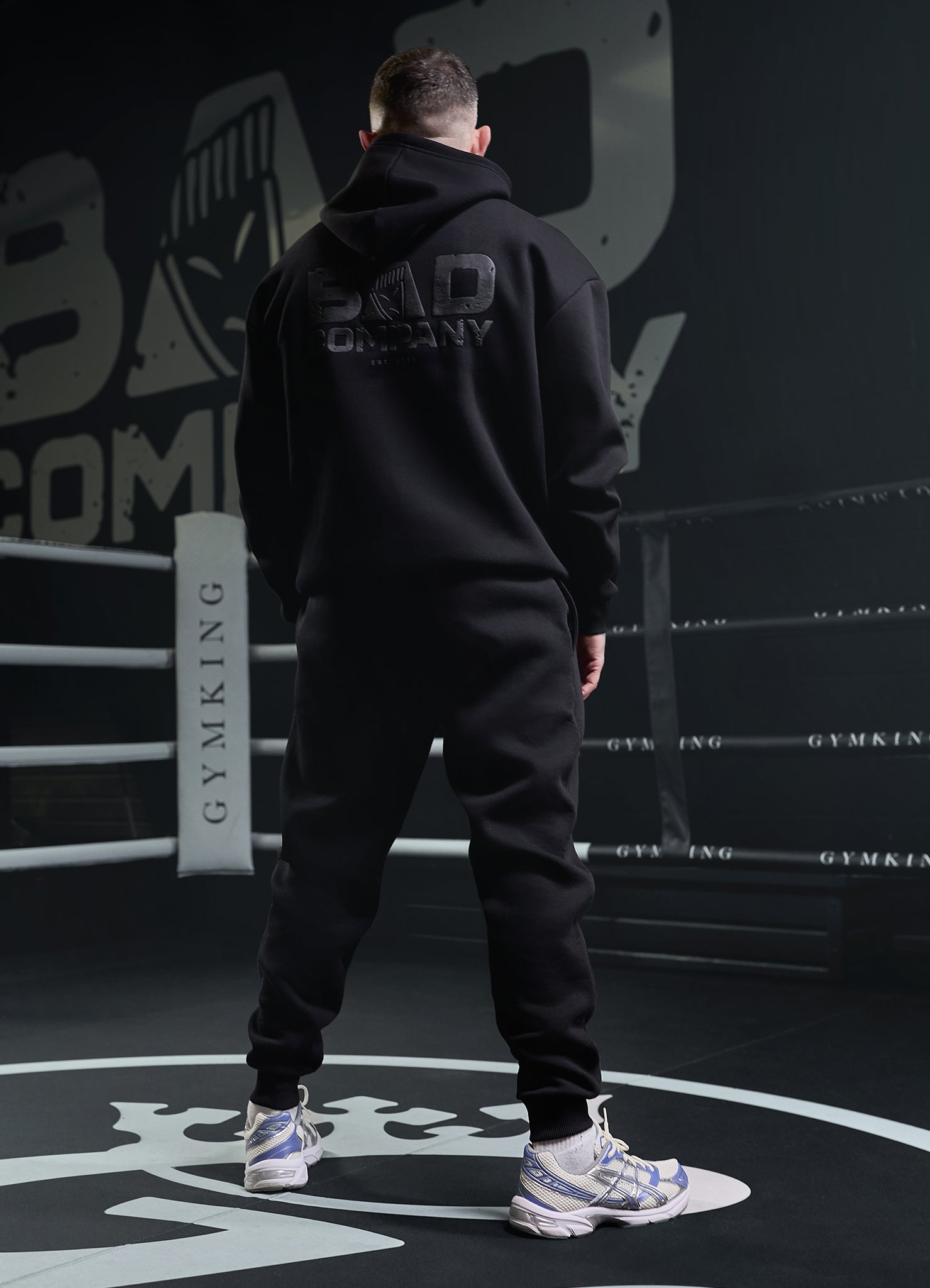 Gym King Bad Company Fleece Hoodie - Black/Black