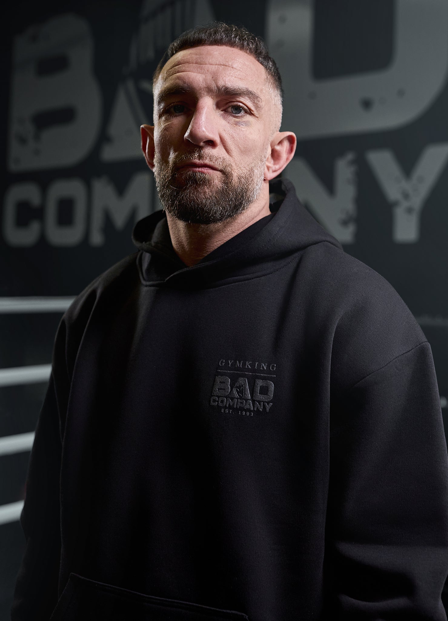 Gym King Bad Company Fleece Hoodie - Black/Black