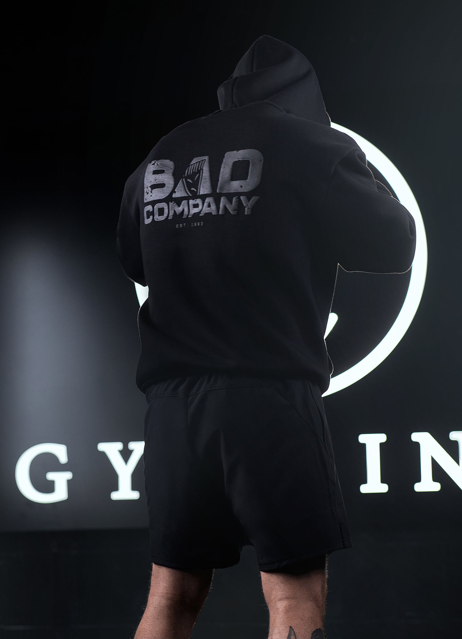 Gym King Bad Company Fleece Hoodie - Black/Black
