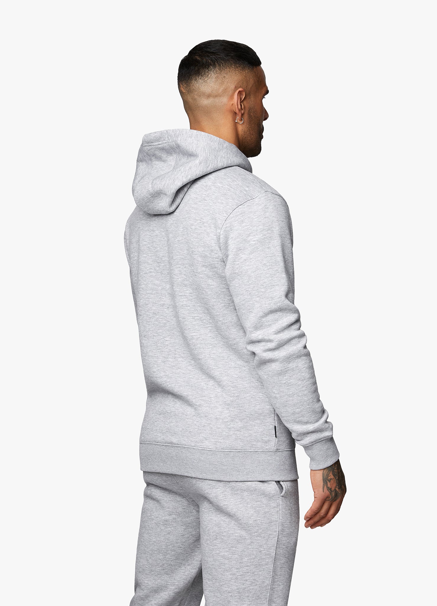 Gym King Fundamental Fleece Hoodie - Grey Marl