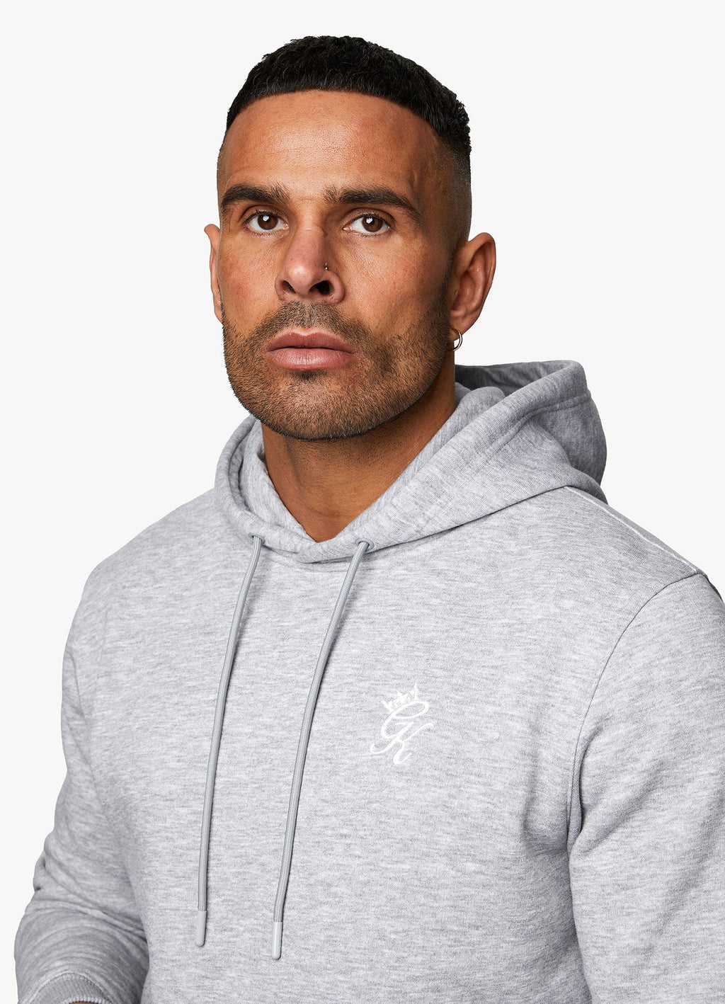 Gym King Fundamental Fleece Hoodie - Grey Marl