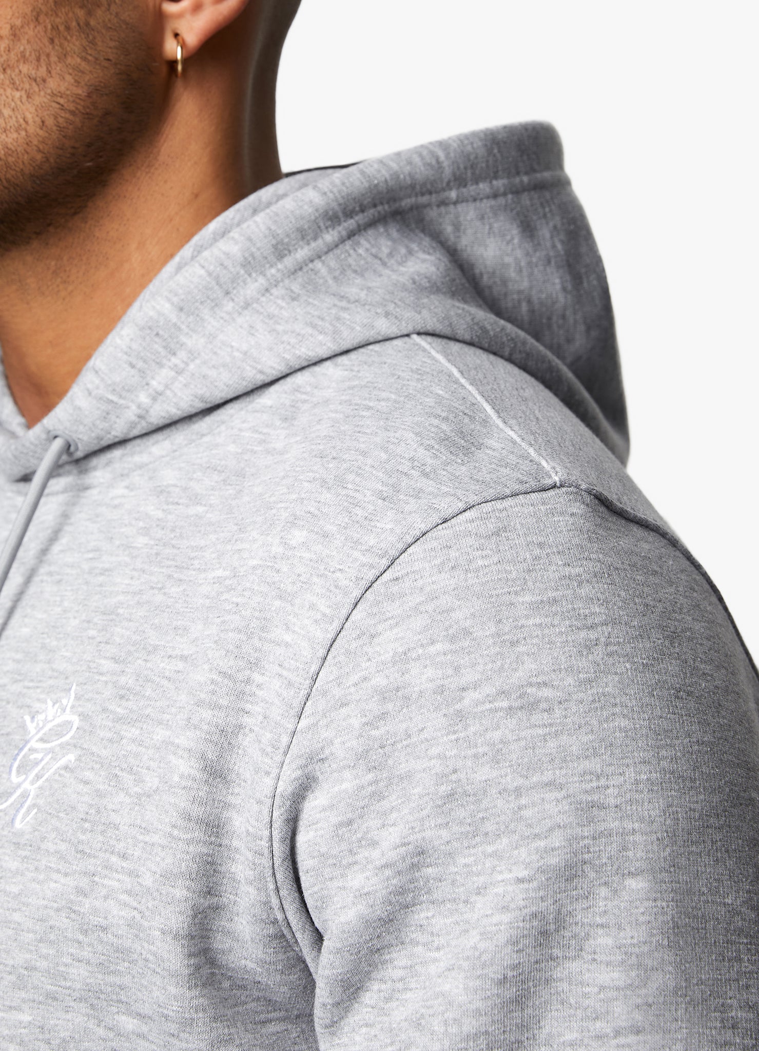 Gym King Fundamental Fleece Hoodie - Grey Marl