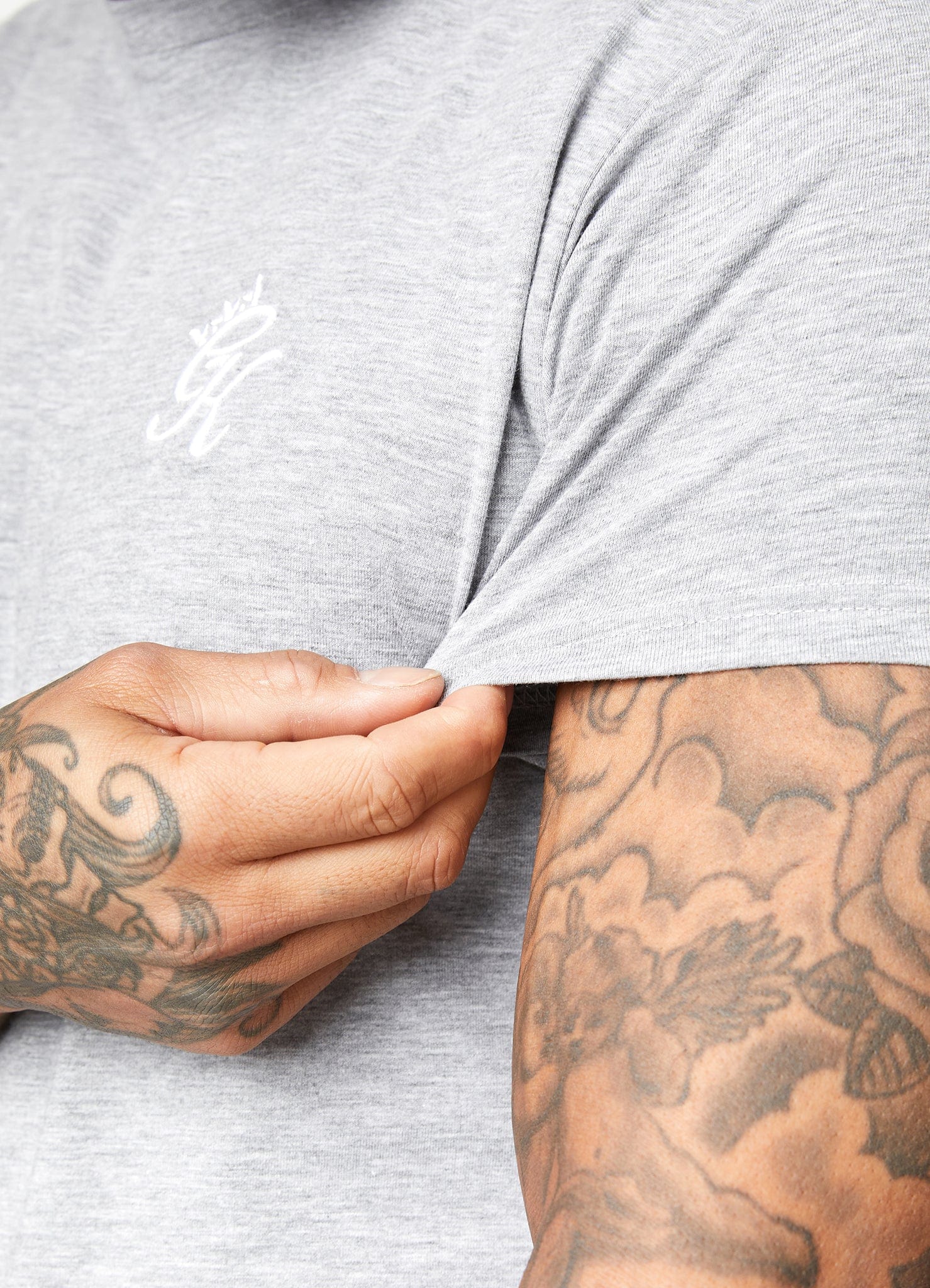 Gym King Fundamental Jersey Tee - Grey Marl