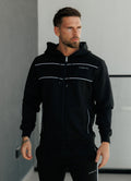 Gym King Core Piped Full Zip Hoodie - Black