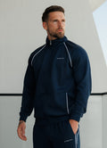 Gym King Core Piped Full Zip Funnel - Navy