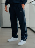 Gym King Core Piped Straight Leg Jogger - Navy