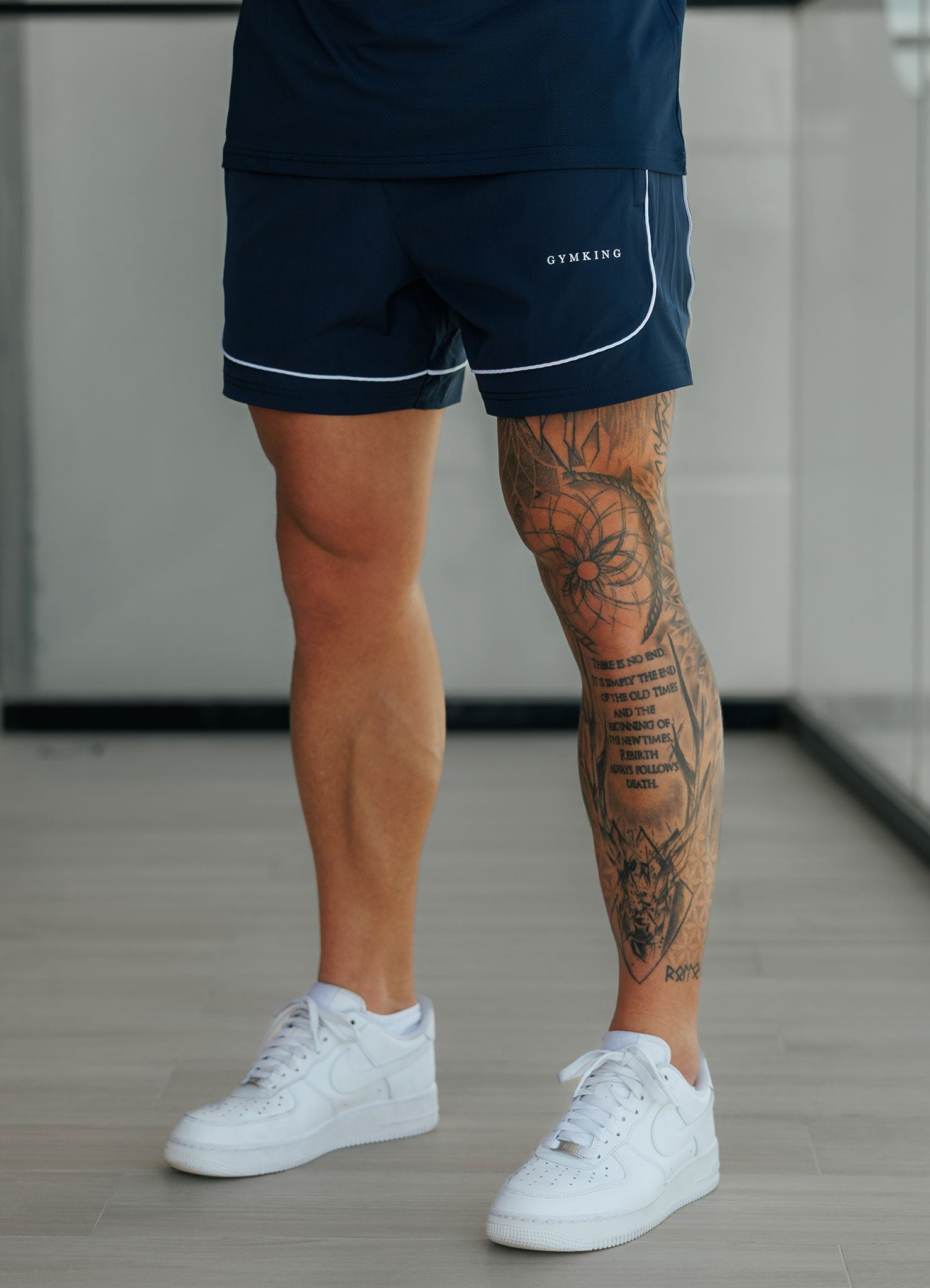 Gym King Core Piped Short - Navy