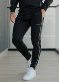 Gym King Core Piped Tapered Leg Jogger - Black
