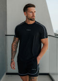 Gym King Core Piped Tee - Black