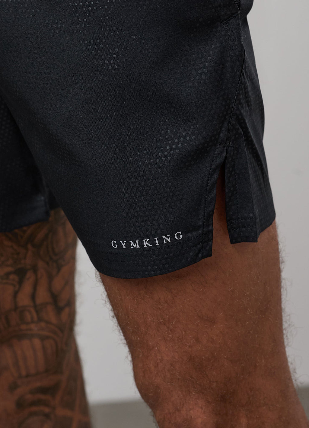 Gym King Debossed Pixel 5" Short - Black
