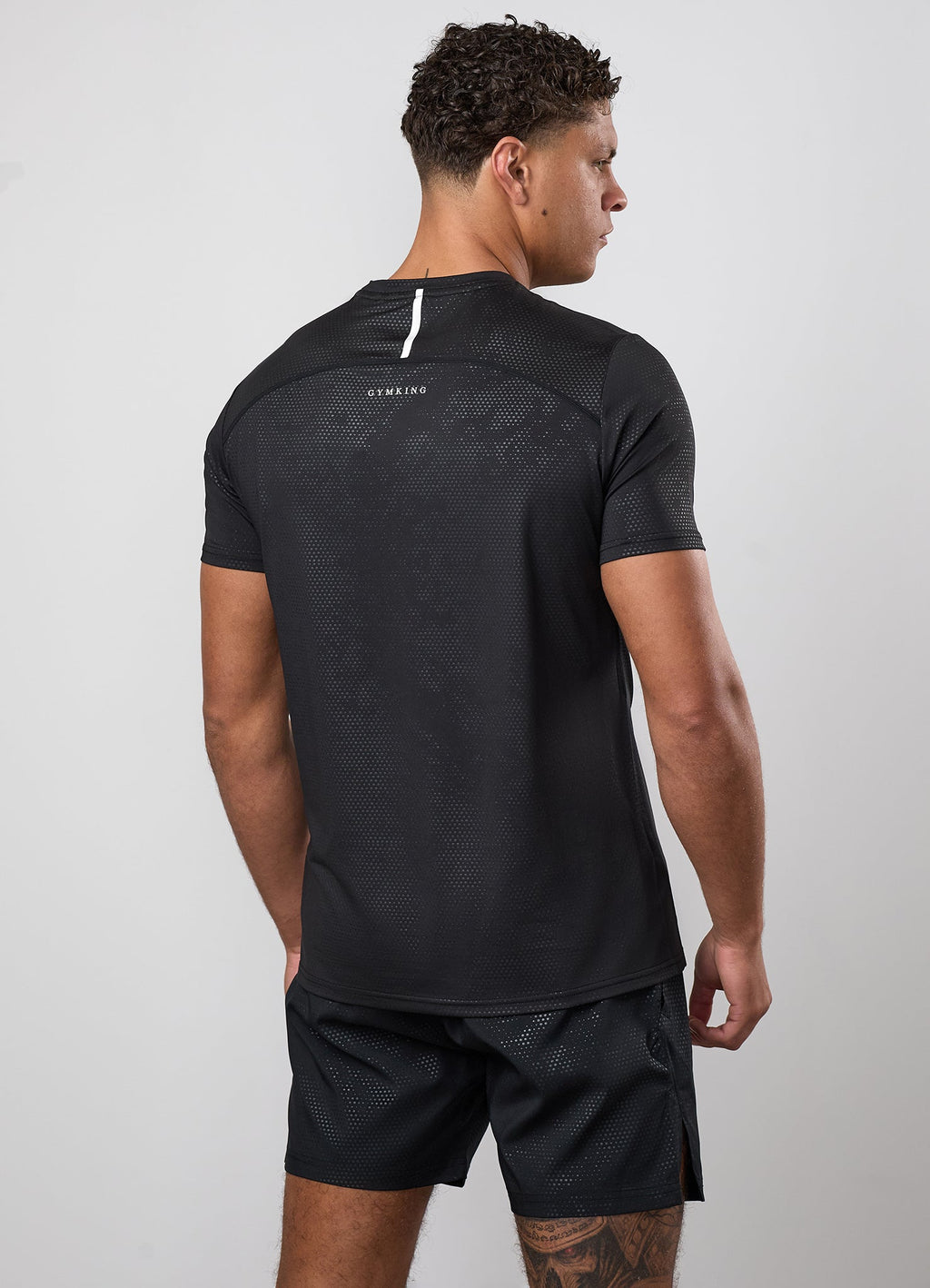 Gym King Debossed Pixel Tee - Black