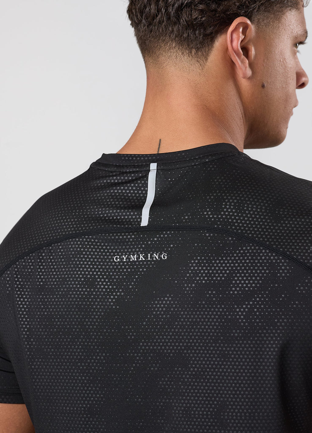 Gym King Debossed Pixel Tee - Black