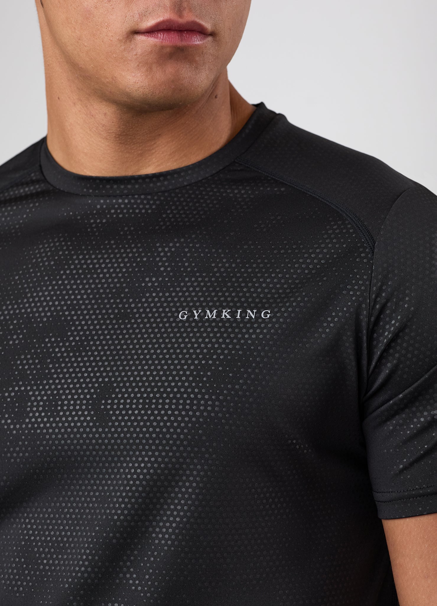 Gym King Debossed Pixel Tee - Black