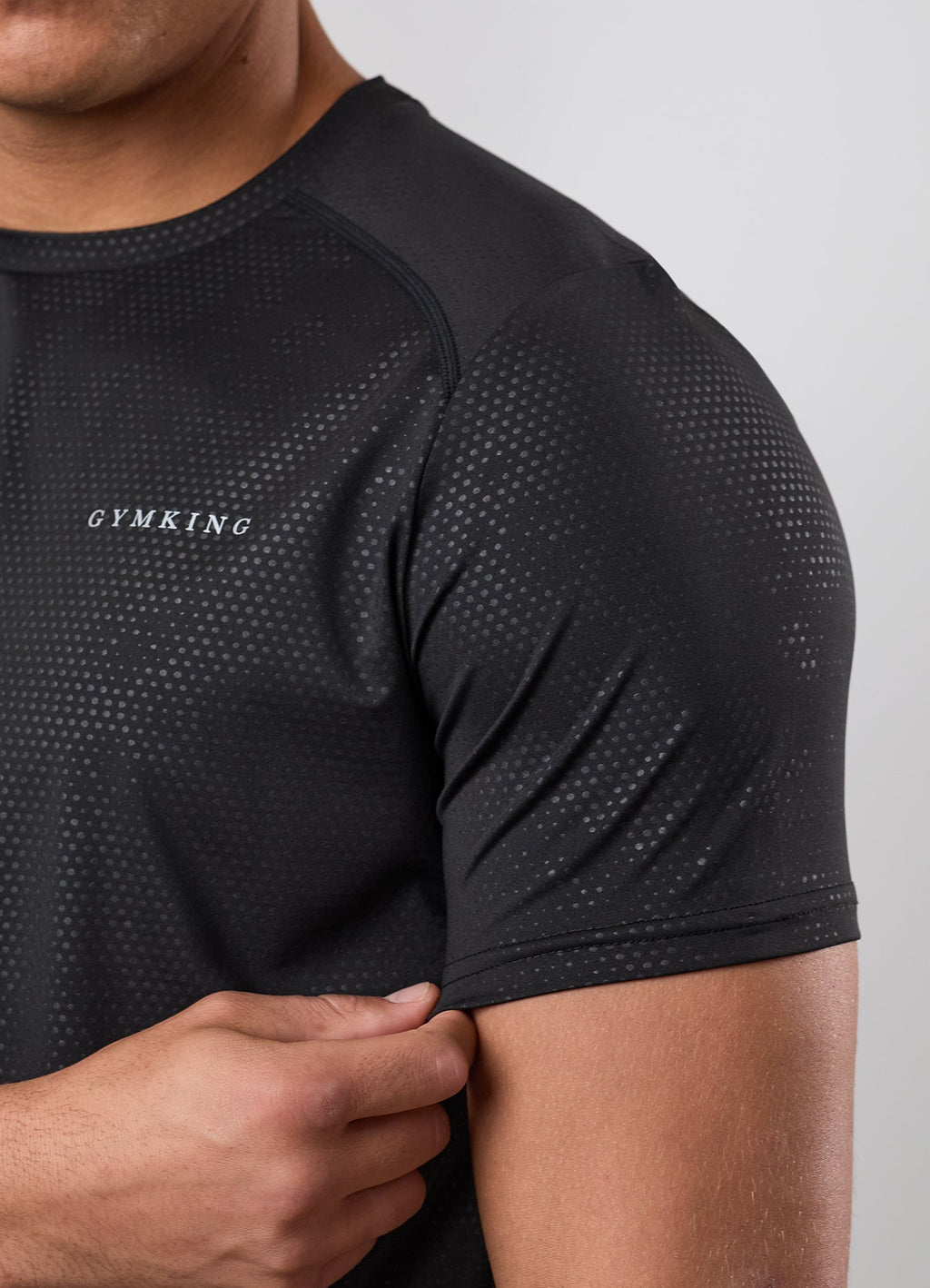 Gym King Debossed Pixel Tee - Black