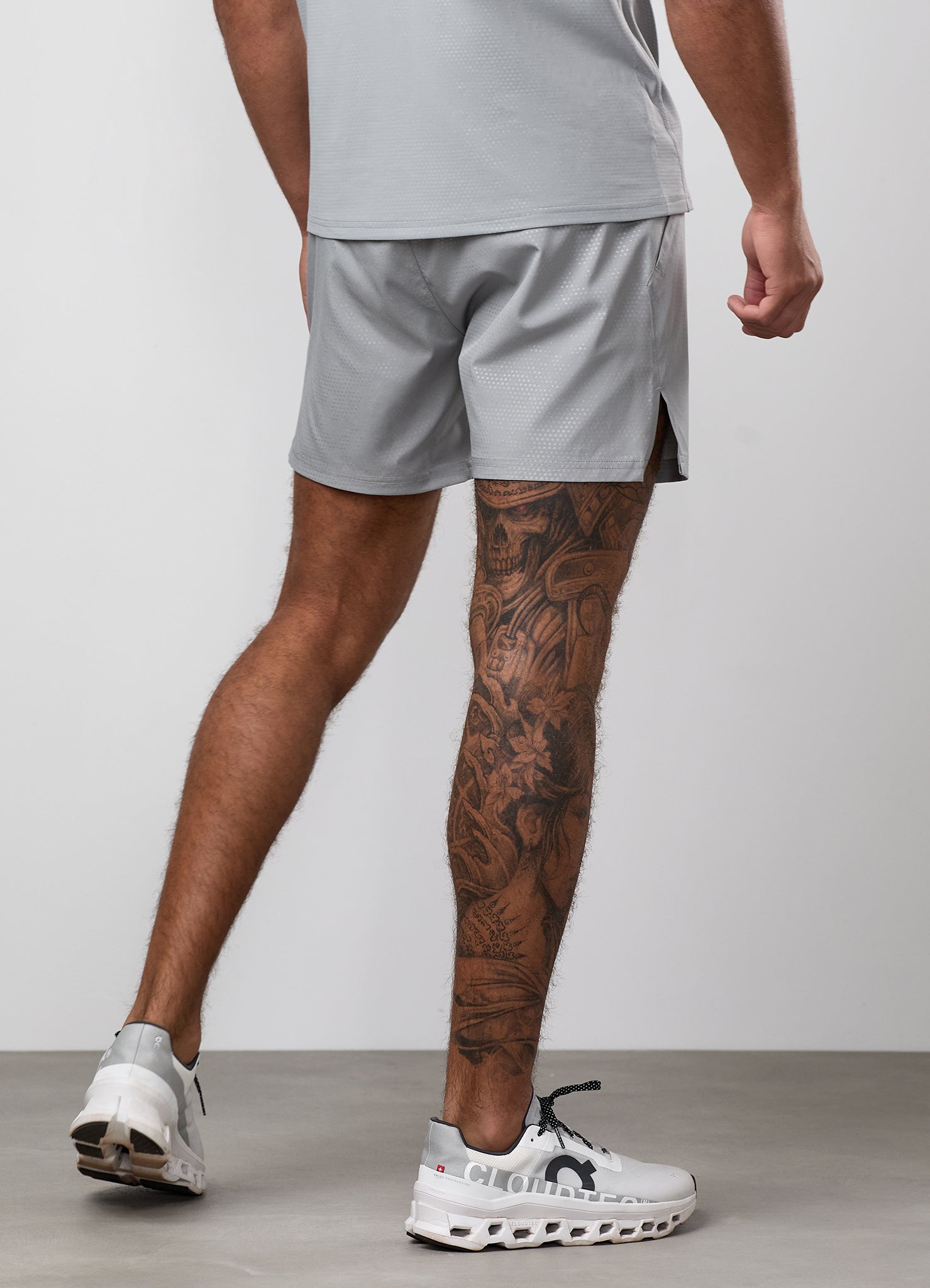Gym King Debossed Pixel 5" Short - Urban Grey