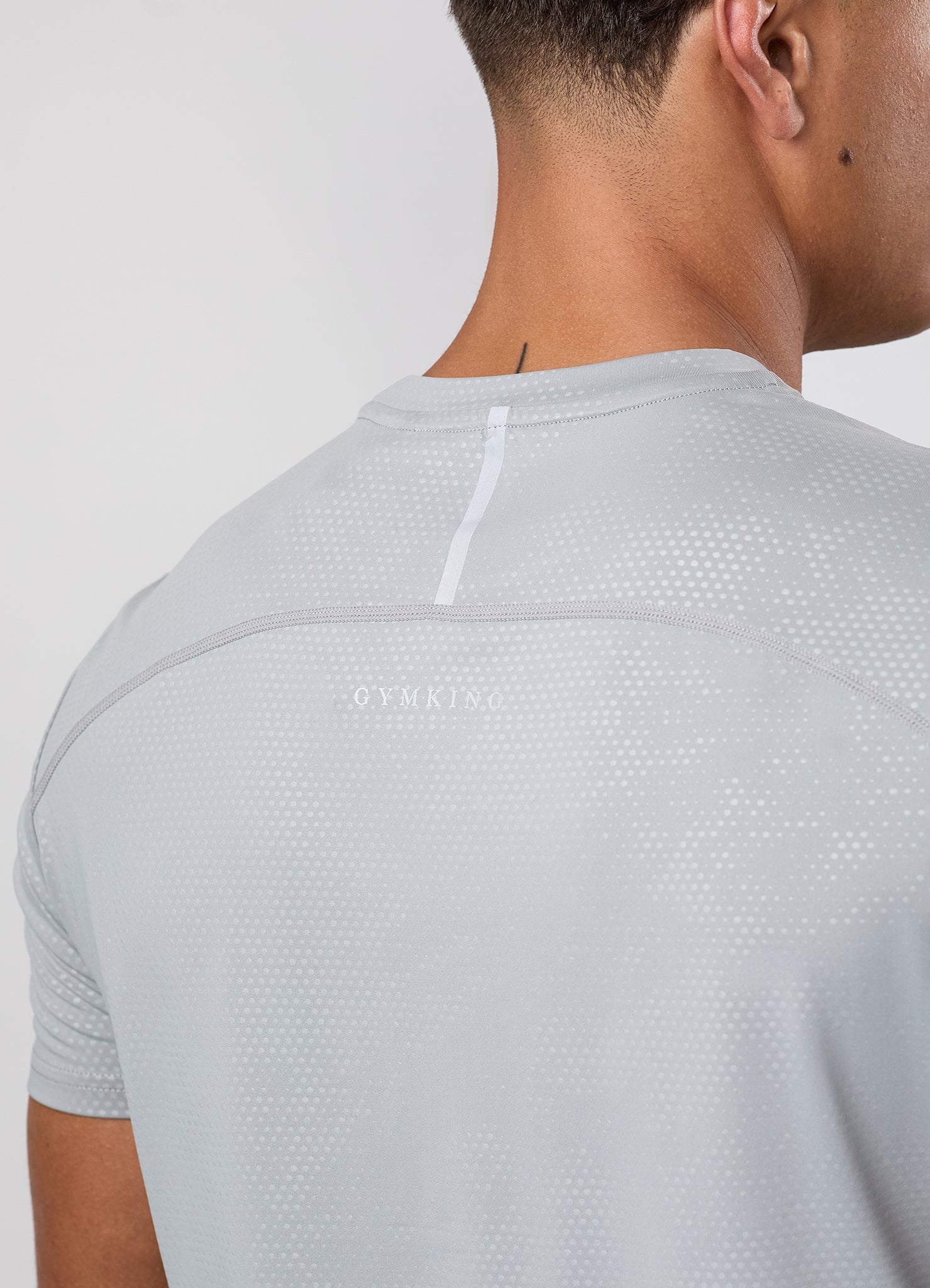 Gym King Debossed Pixel Tee - Urban Grey