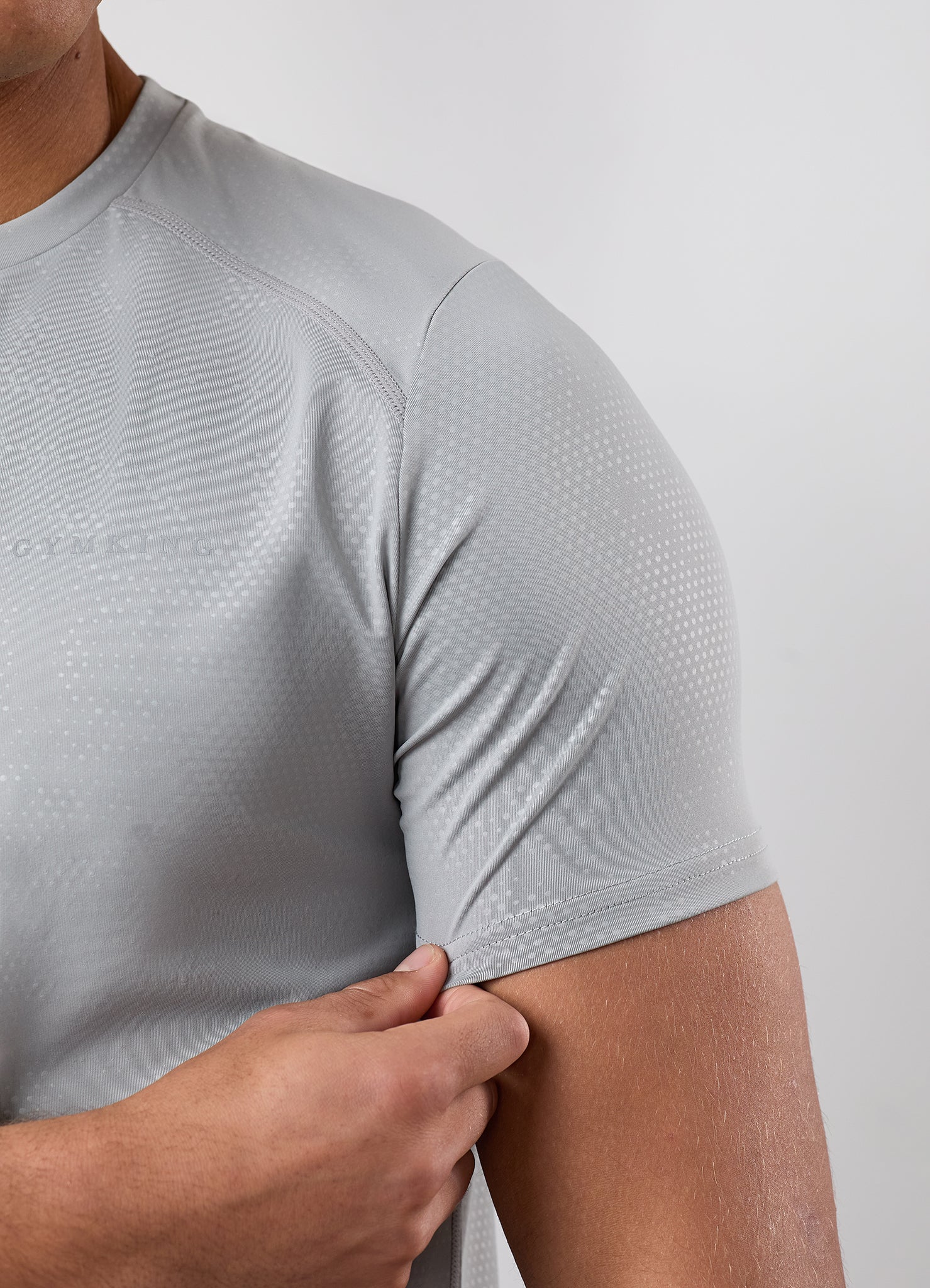 Gym King Debossed Pixel Tee - Urban Grey