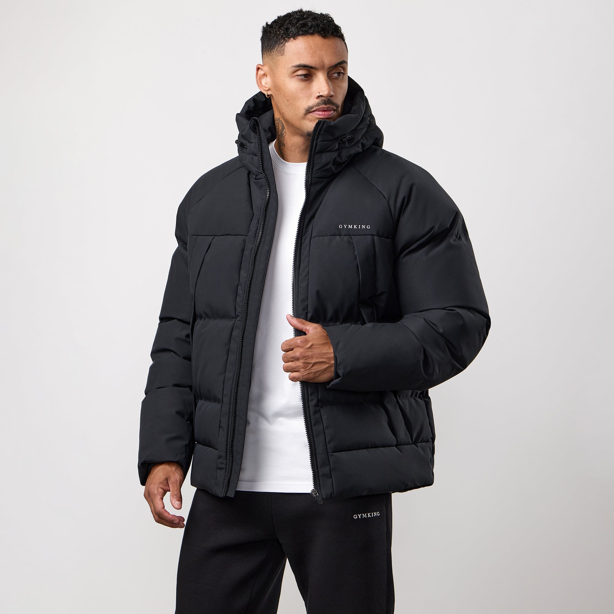 Gym King Discipline Puffer Jacket - Black