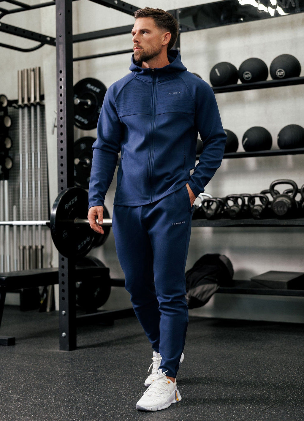 Gym King Dynamic Training Hoodie - Oxford Blue