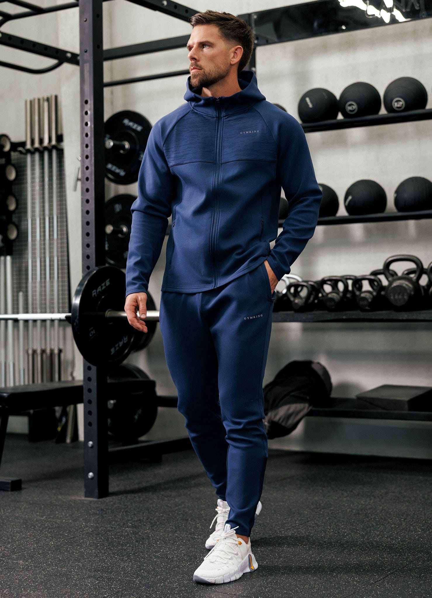 Gym King Dynamic Training Hoodie - Oxford Blue