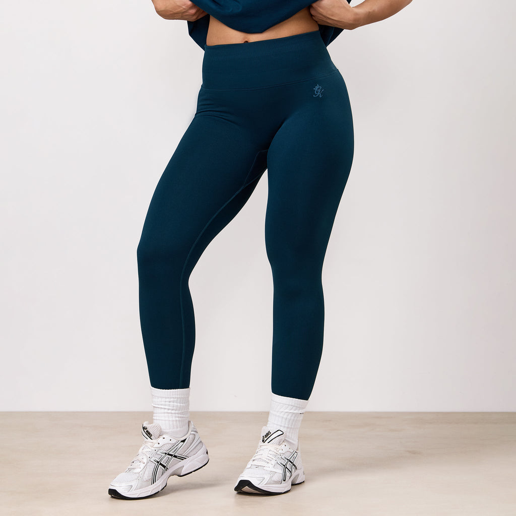 Gym King Sculpt Seamless Legging - Oil Blue