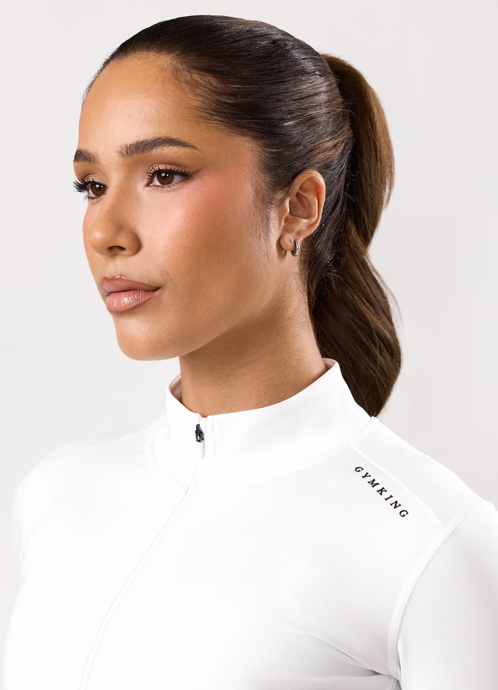 Gym King Dynamic Full Zip Funnel - White