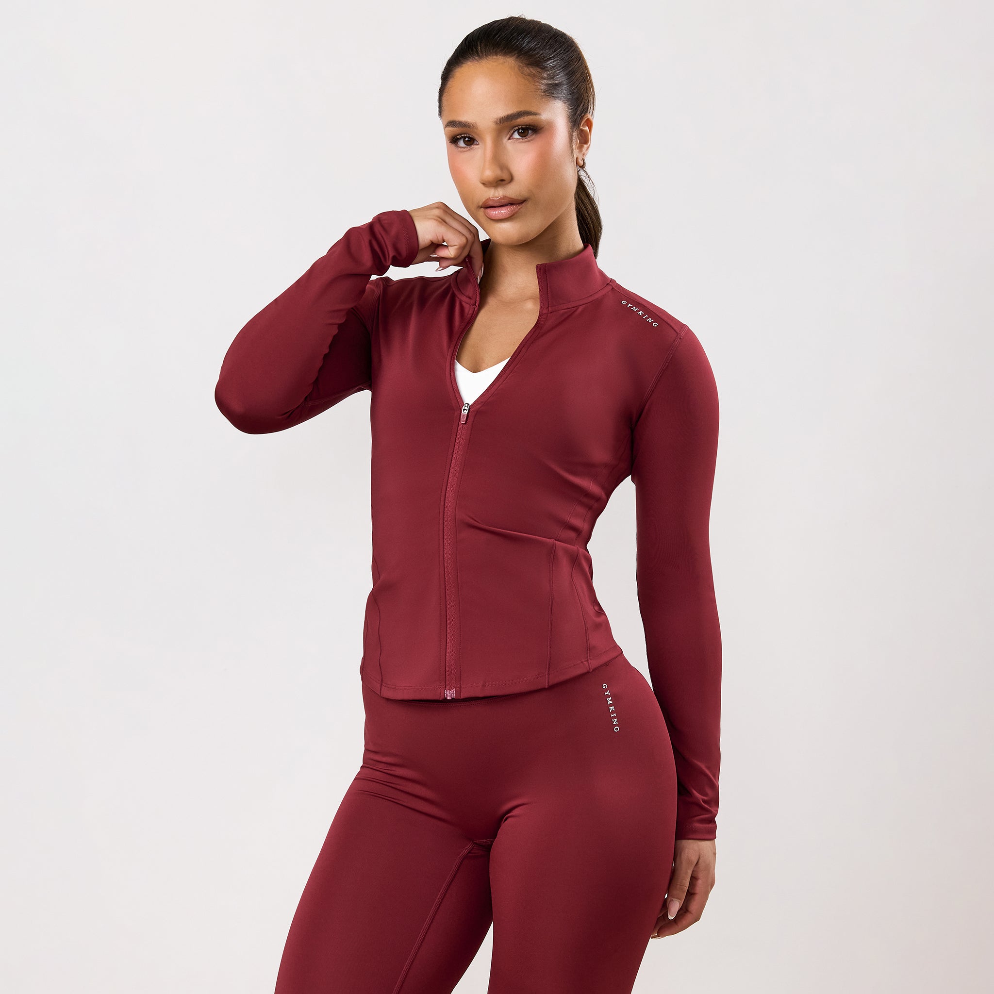 Gym King Dynamic Full Zip Funnel - Ruby Red