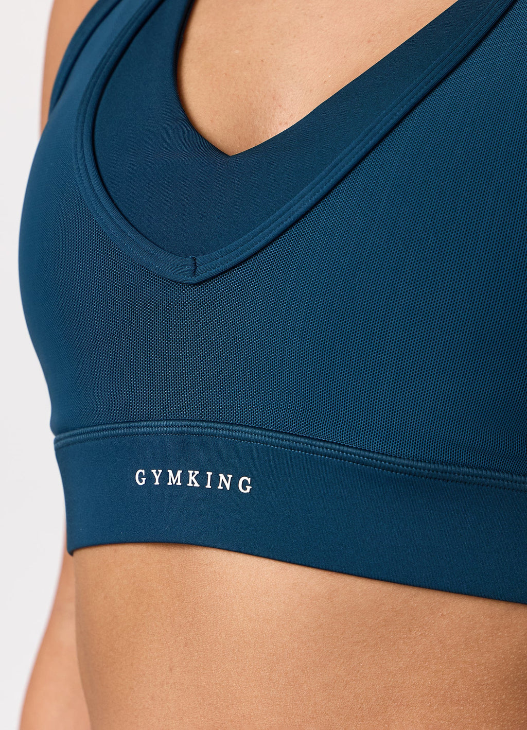 Gym King Dynamic Mesh Medium Support Bra - Oil Blue