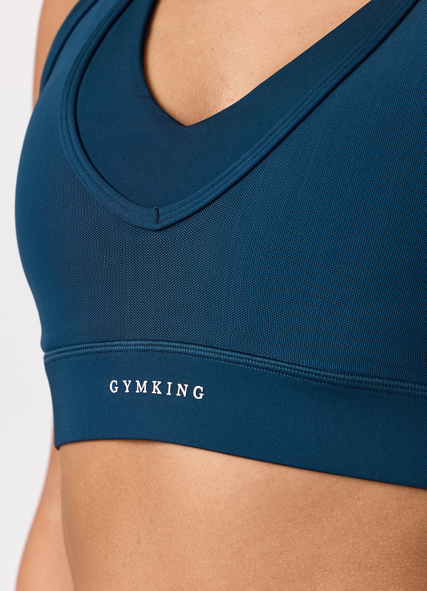 Gym King Dynamic Mesh Medium Support Bra - Oil Blue
