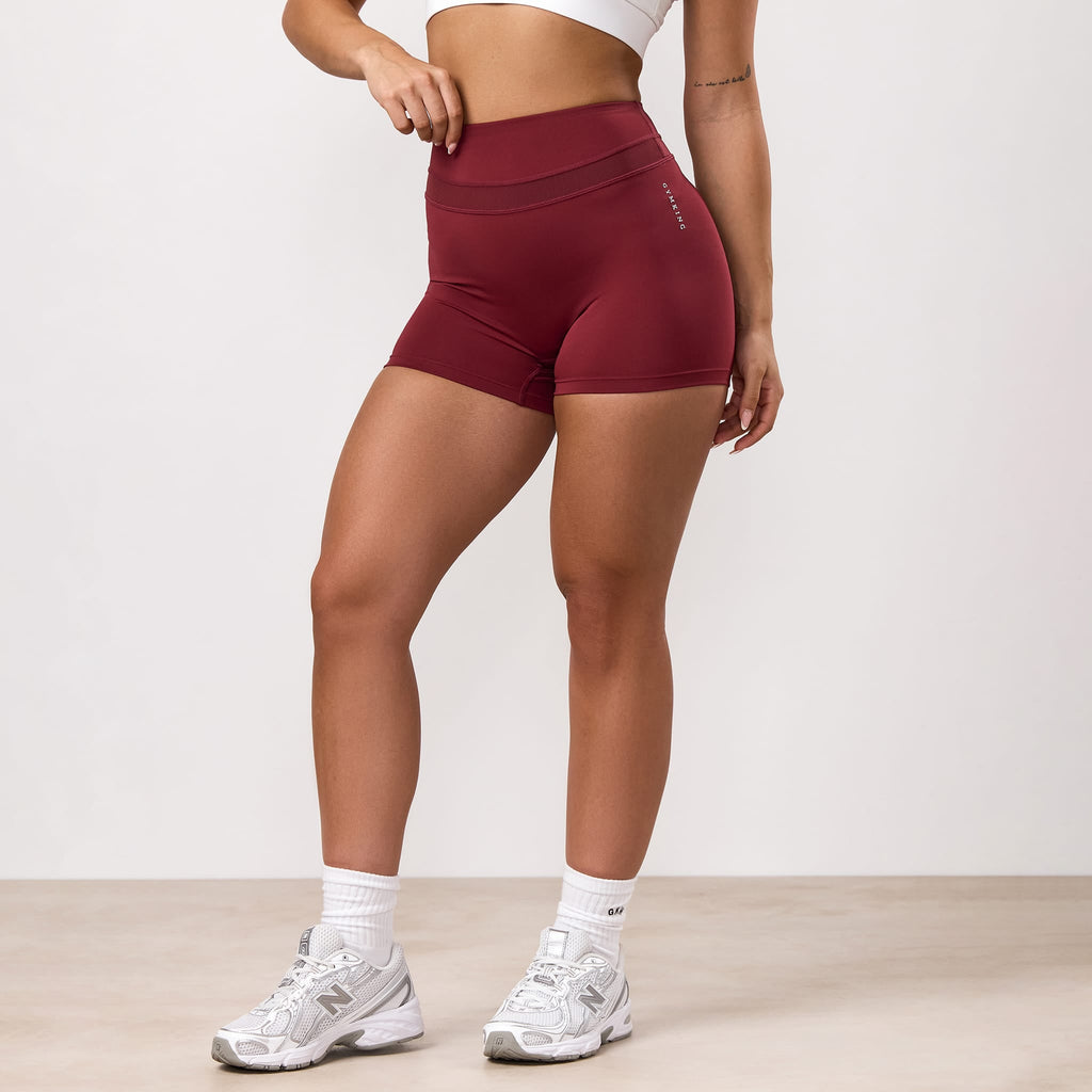 Gym King Dynamic Mesh Panel Short - Ruby Red