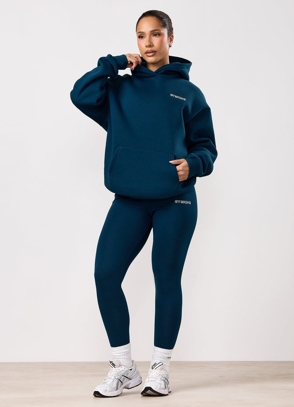 Gym King Dynamic Oversized Hoodie - Oil Blue