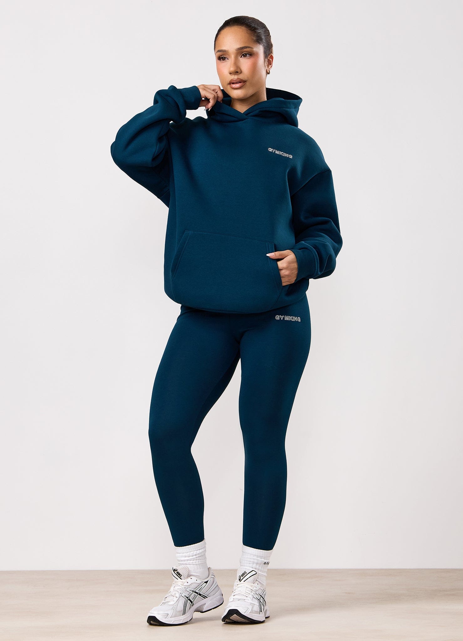 Gym King Dynamic Oversized Hoodie - Oil Blue