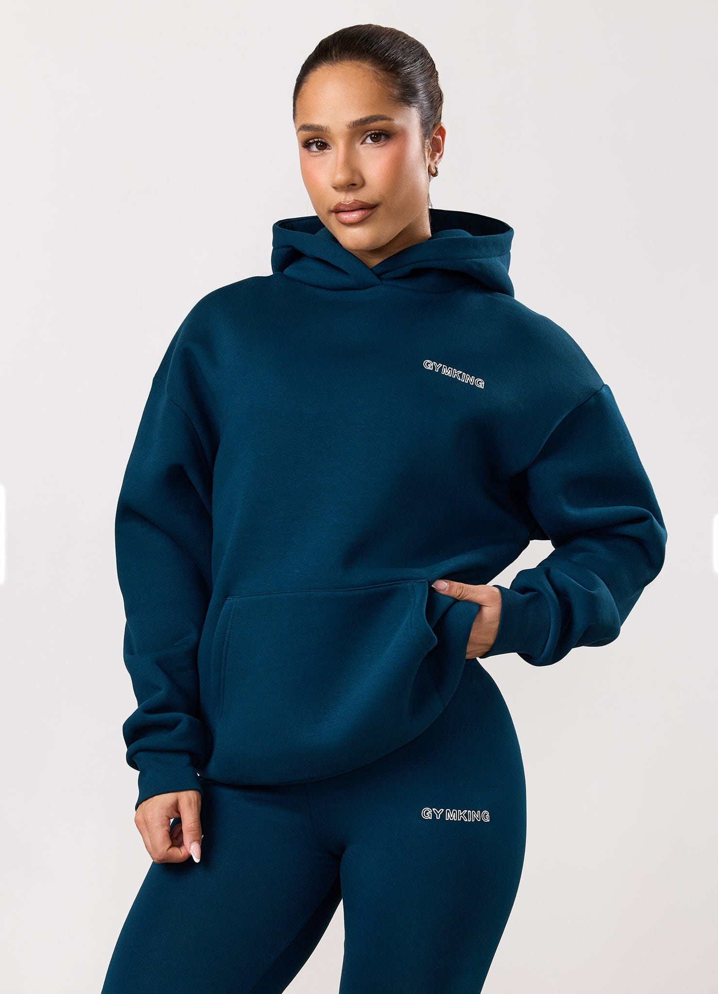 Gym King Dynamic Oversized Hoodie - Oil Blue