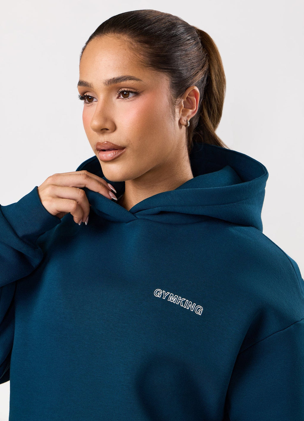 Gym King Dynamic Oversized Hoodie - Oil Blue