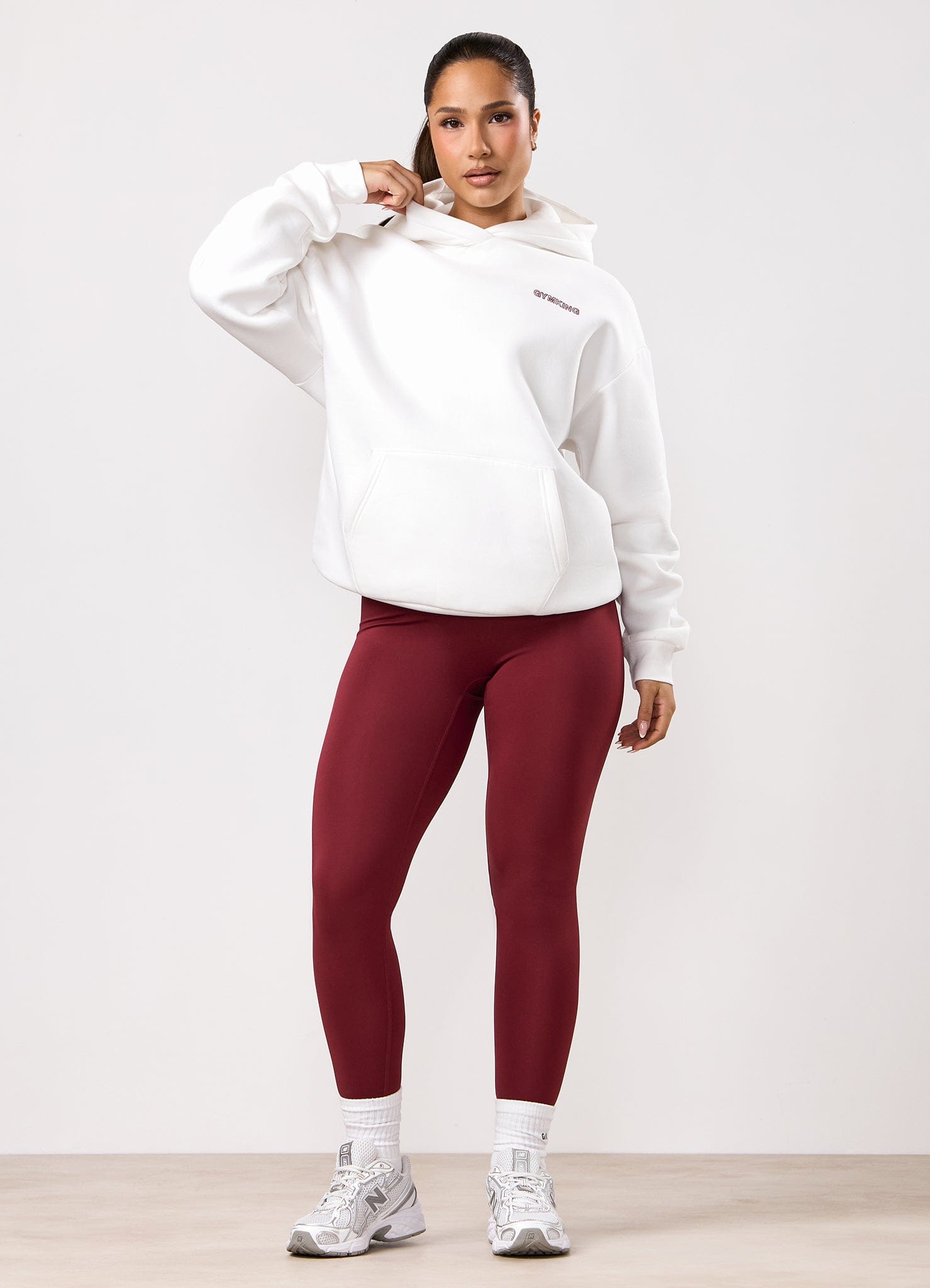 Gym King Dynamic Oversized Hoodie - Cream