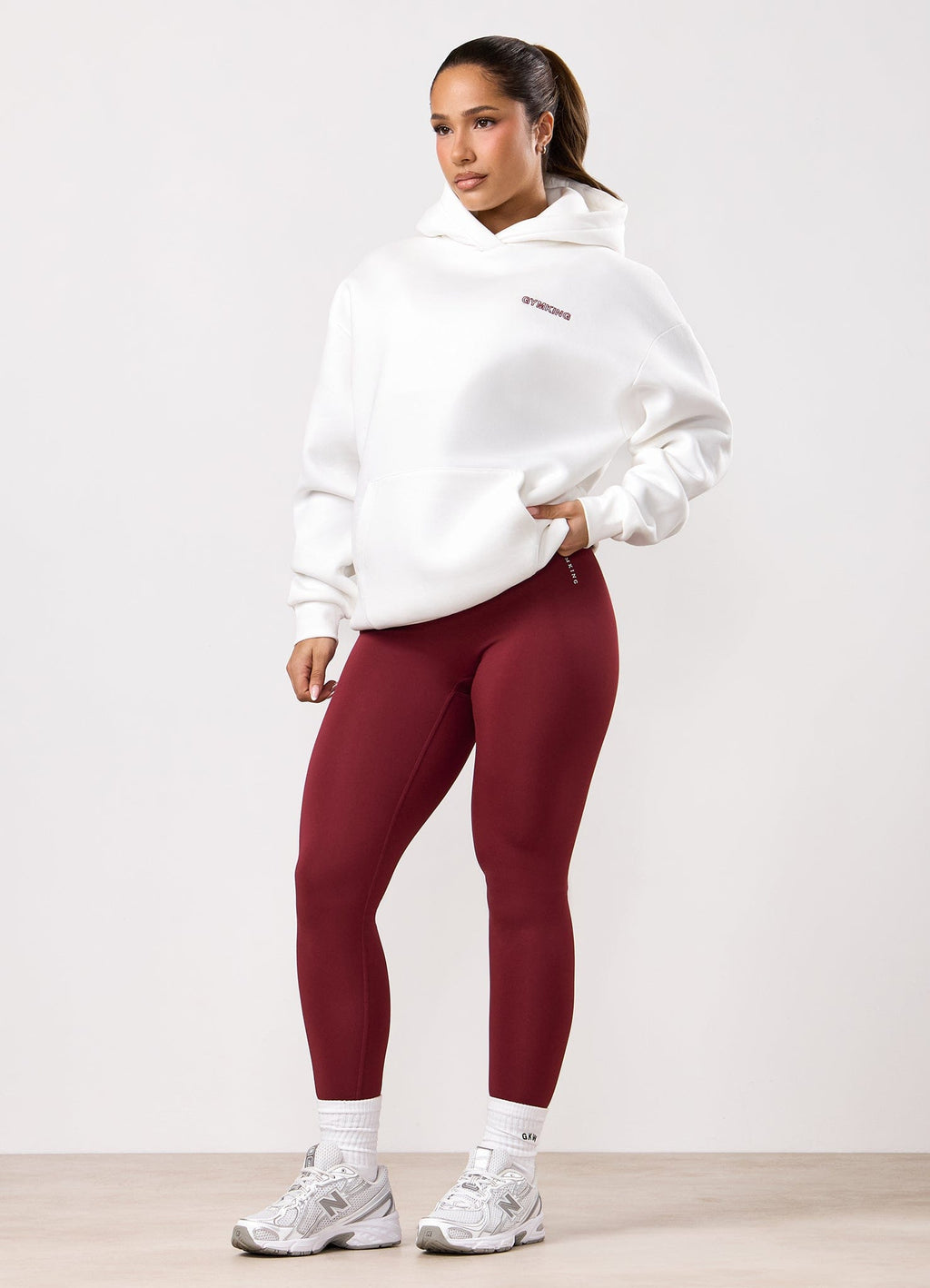 Gym King Dynamic Oversized Hoodie - Cream