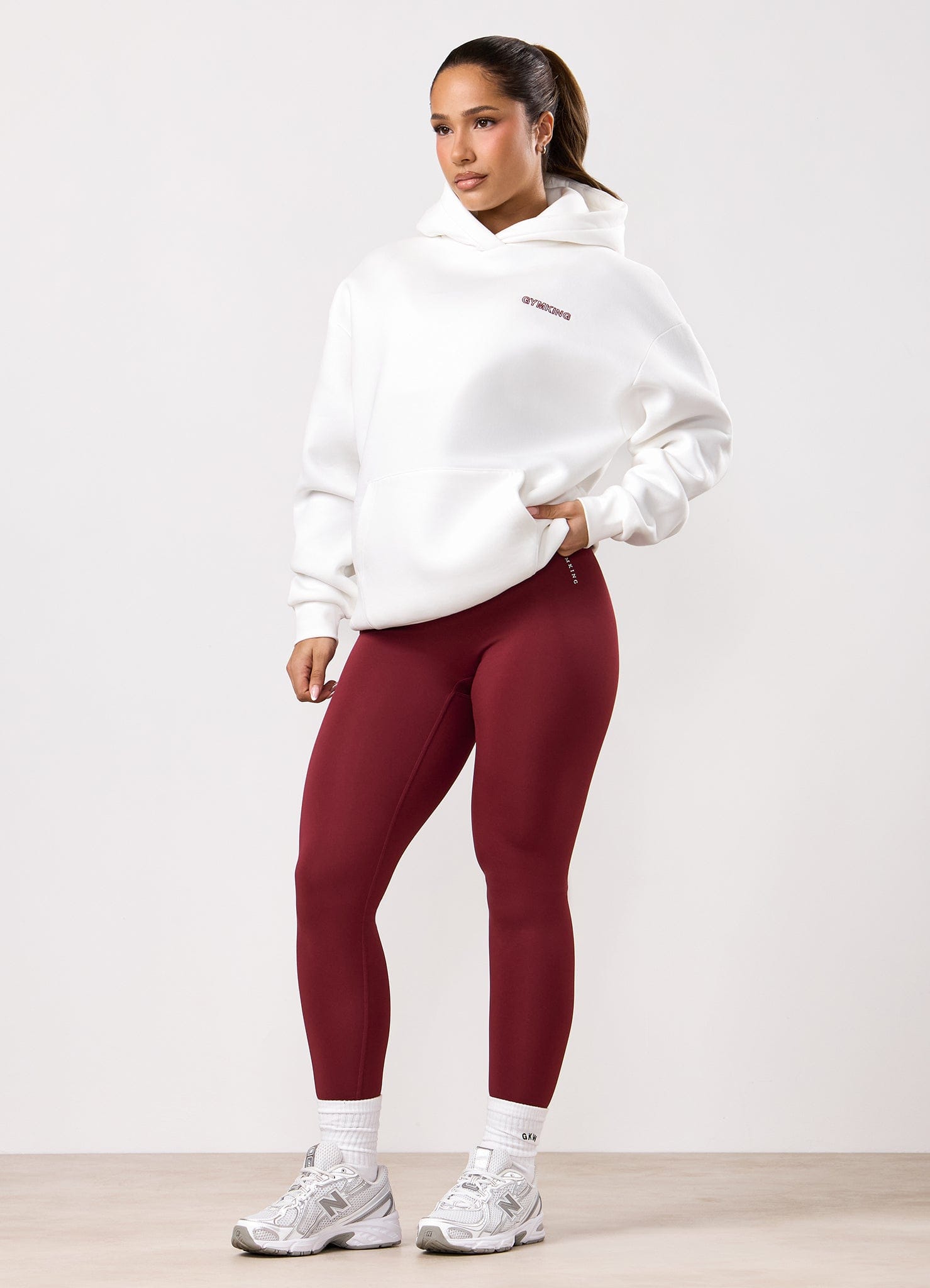 Gym King Dynamic Oversized Hoodie - Cream