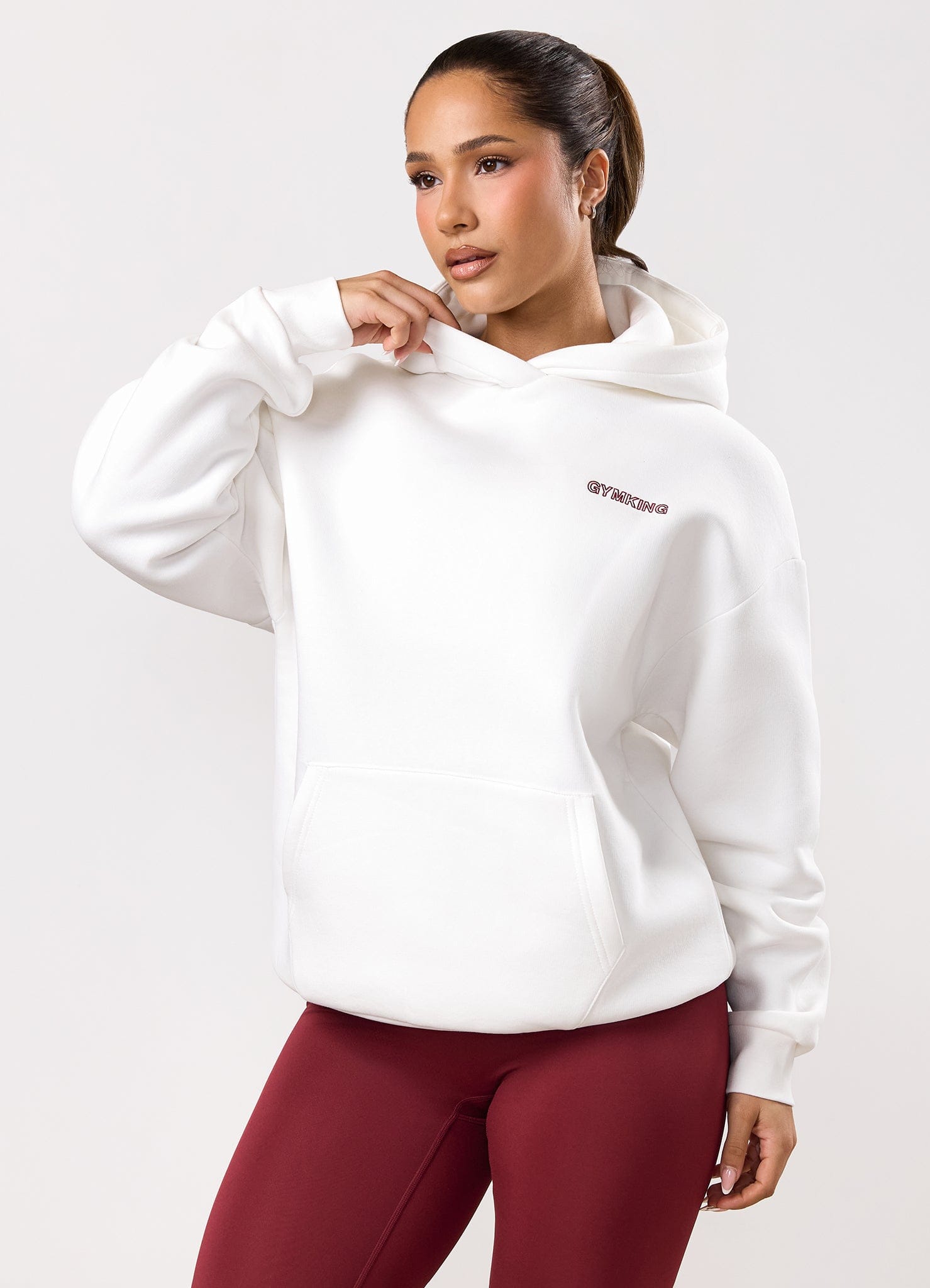 Gym King Dynamic Oversized Hoodie - Cream