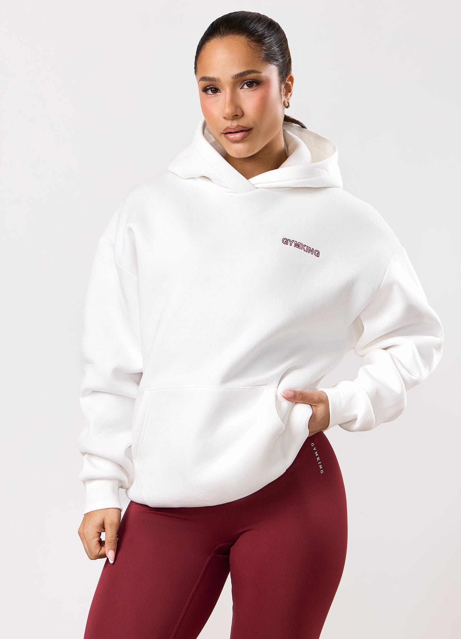 Gym King Dynamic Oversized Hoodie - Cream