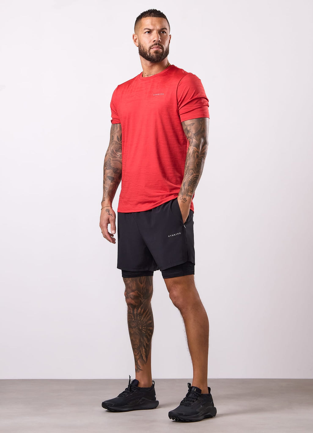Gym King Dynamic Training Tee - Blood Stone