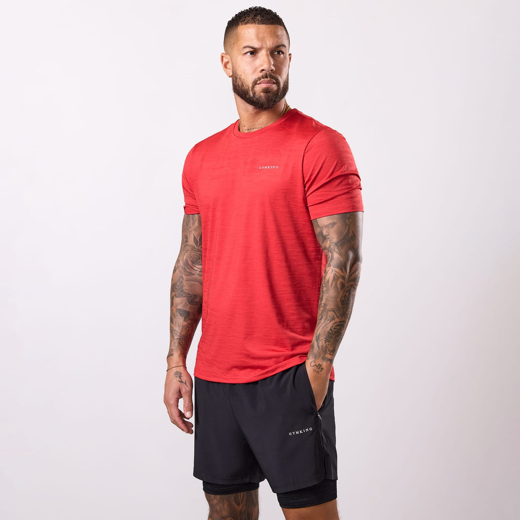 Gym King Dynamic Training Tee - Blood Stone