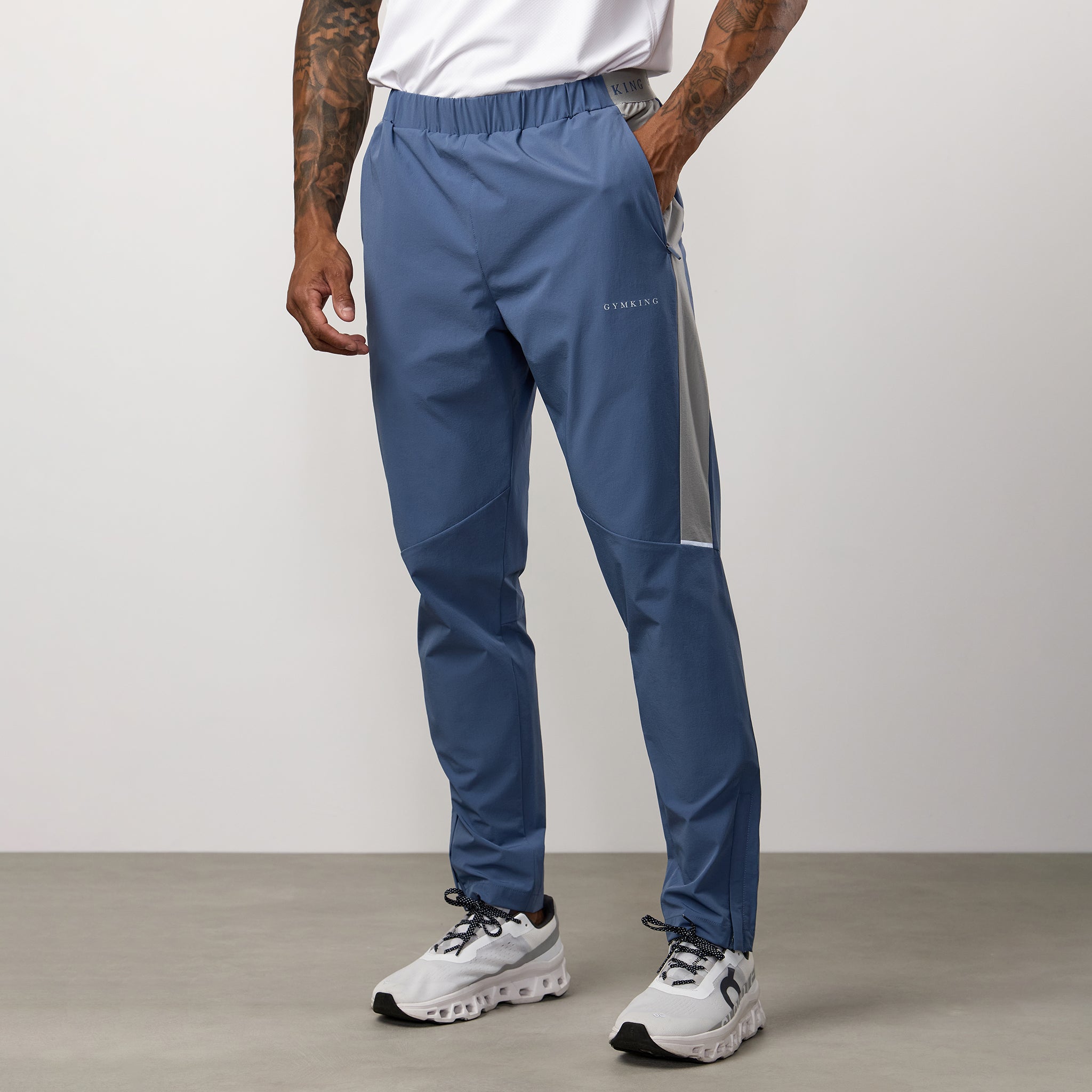 Gym King Endurance Woven Pant - Deep Sea Blue/Urban Grey