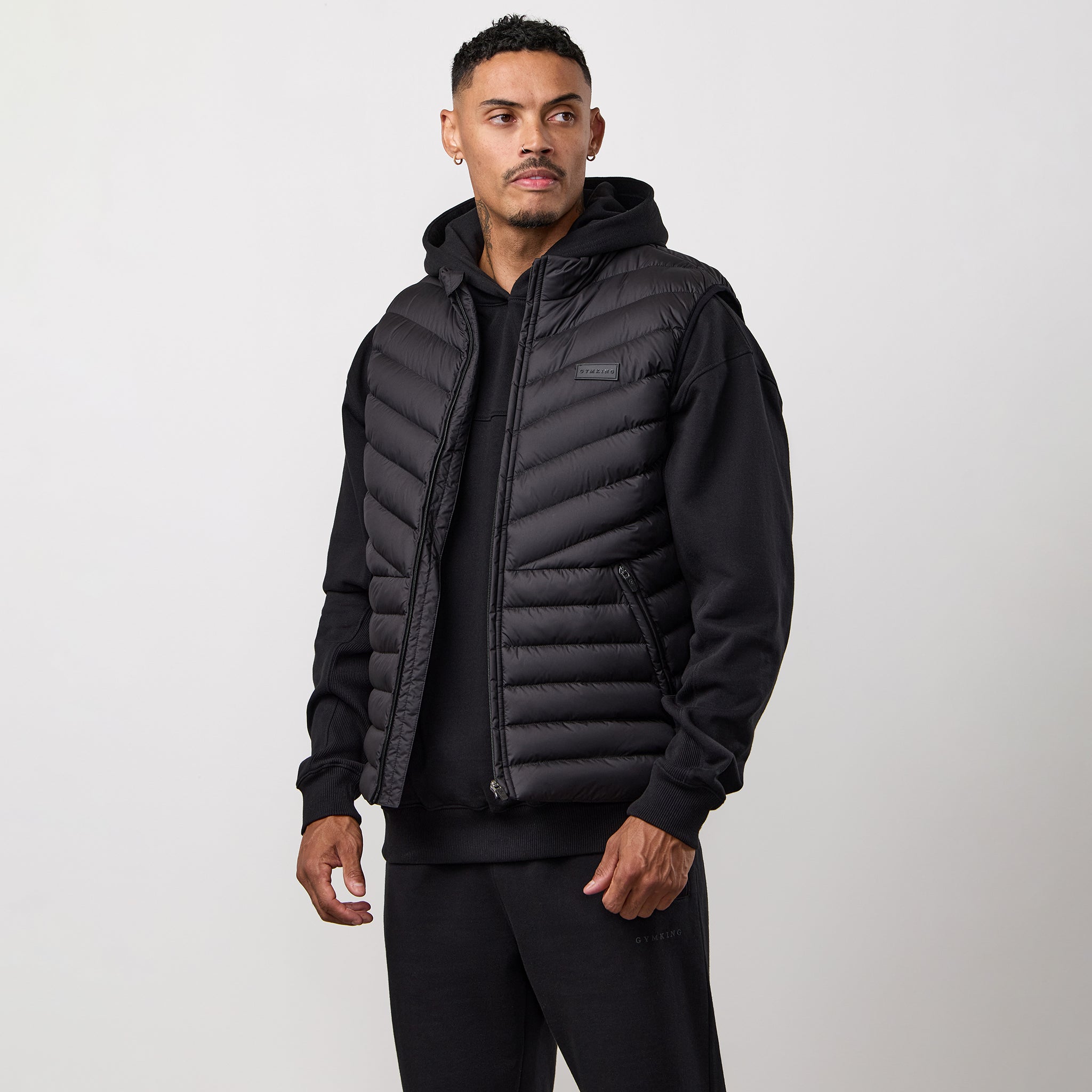 Gym King Endurance Puffer Gilet - Black