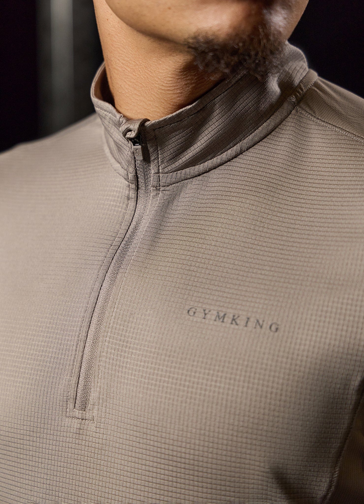 Gym King Energise 1/4 Zip - Truffle