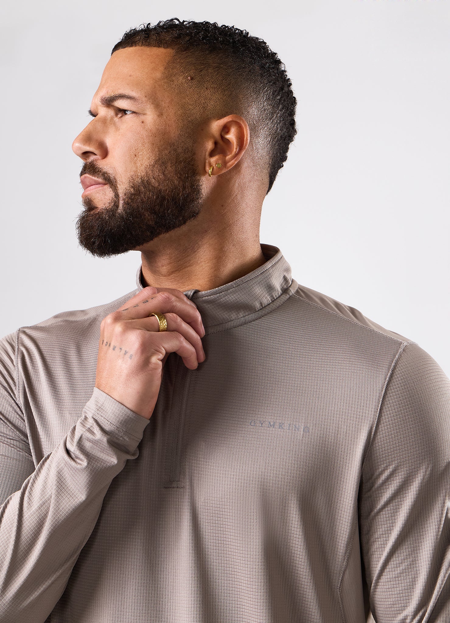 Gym King Energise 1/4 Zip - Truffle