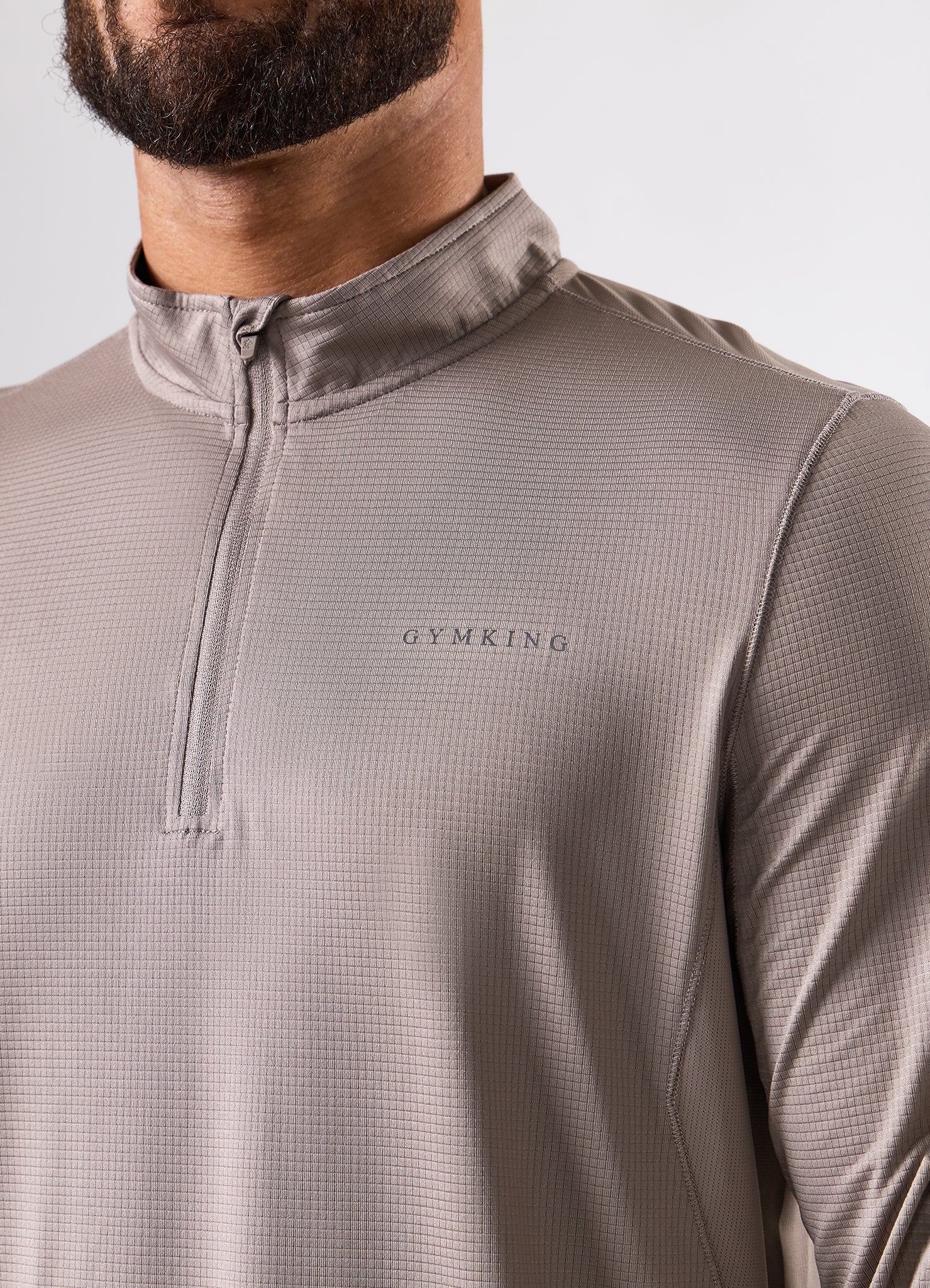 Gym King Energise 1/4 Zip - Truffle