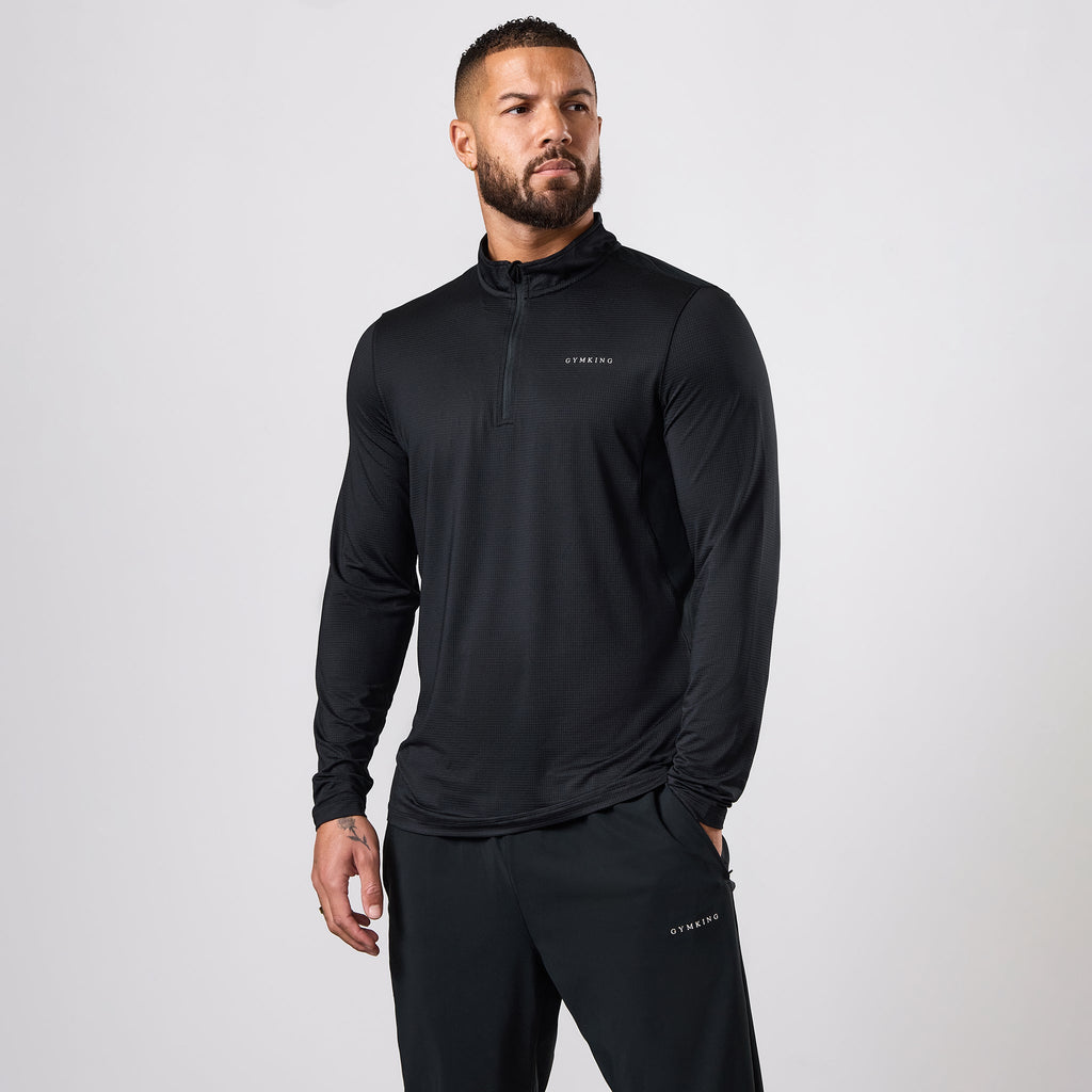 Gym King Energise 1/4 Zip - Black