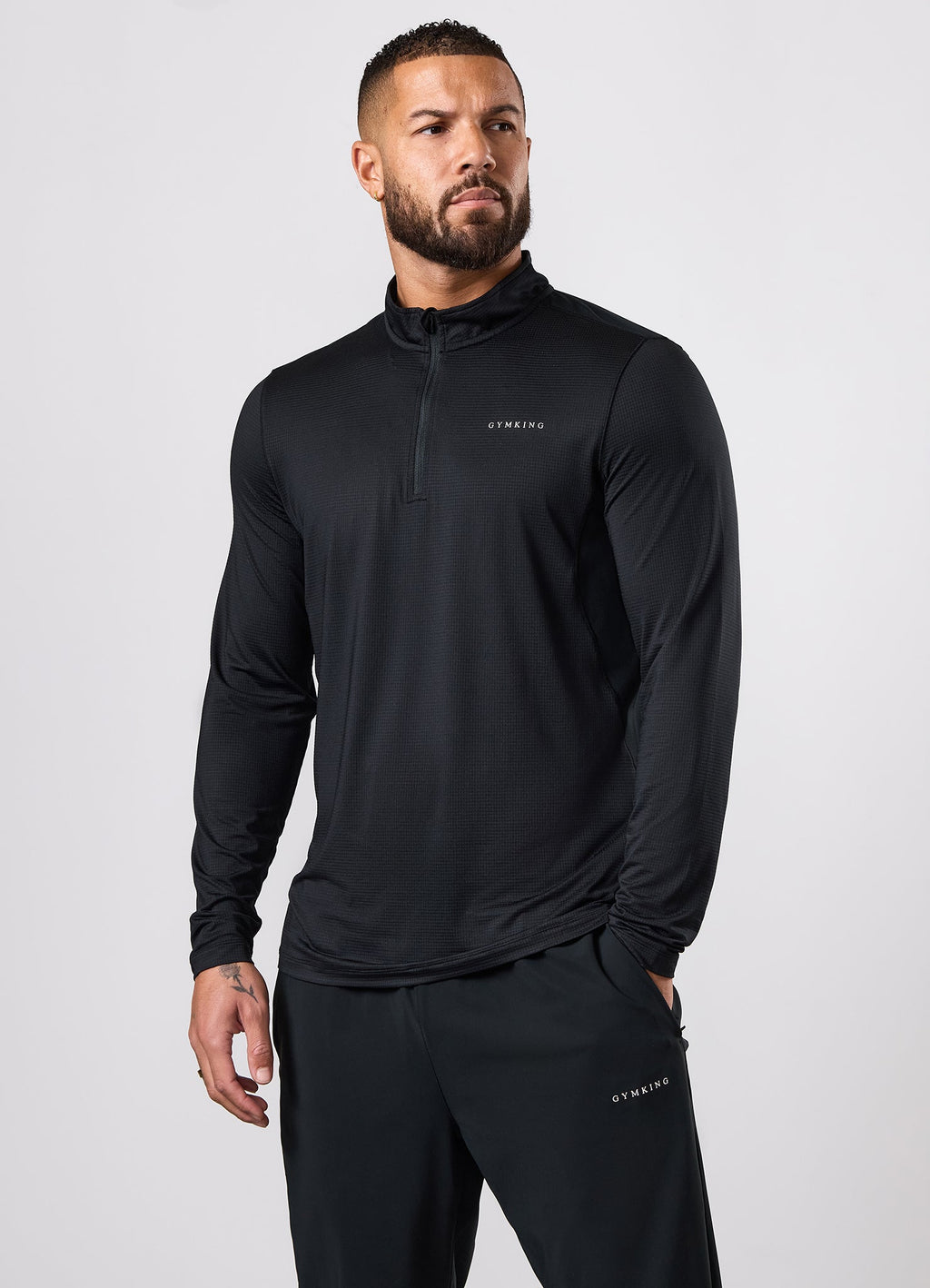 Gym King Energise 1/4 Zip - Black